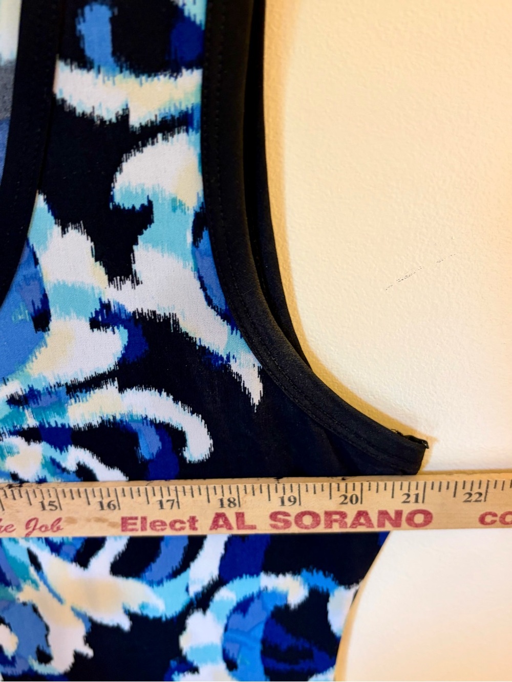 connected apparel Black, Blue and White Printed Maxi Dress - Picture 4 of 4